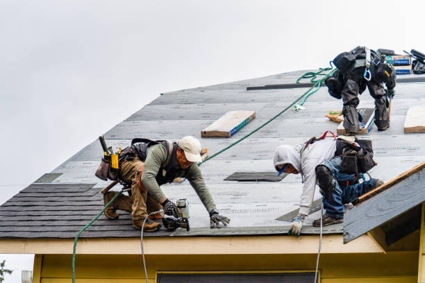 Professional Gutter Installation technician working in Crum Lynne, PA